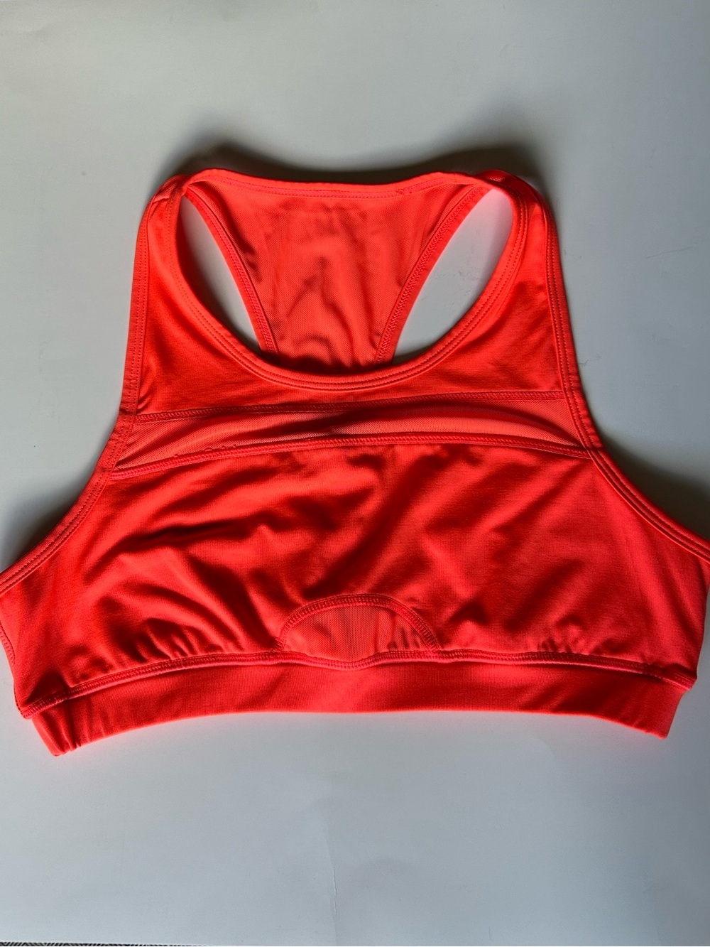 Vibrant Coral Racerback Sports Bra Mid-Support